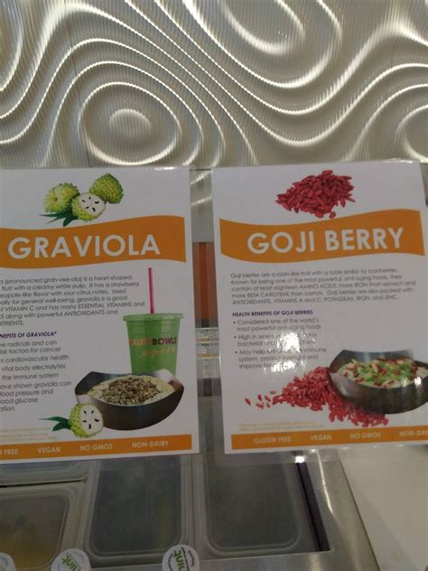 Menu at Vitality Bowls Carmel pub & bar, Carmel, 110 W Main St Ste 115