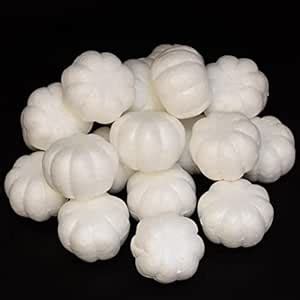 CALANDIS™ 20 Pieces White Pumpkin Polystyrene Styrofoam Foam Decor for ...