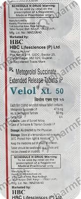 Velol Xl 50 MG Tablet (10): Uses, Side Effects, Price & Dosage | PharmEasy
