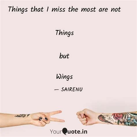 Things Wings | Quotes & Writings by Sairenu | YourQuote