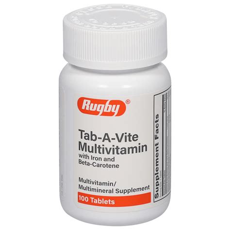 Rugby Tab-A-Vite Multivitamin, Tablets (100 ct) Delivery or Pickup Near Me - Instacart