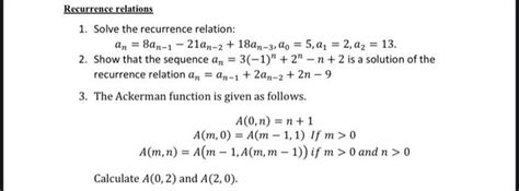 Image result for Solved Recurrence Relation