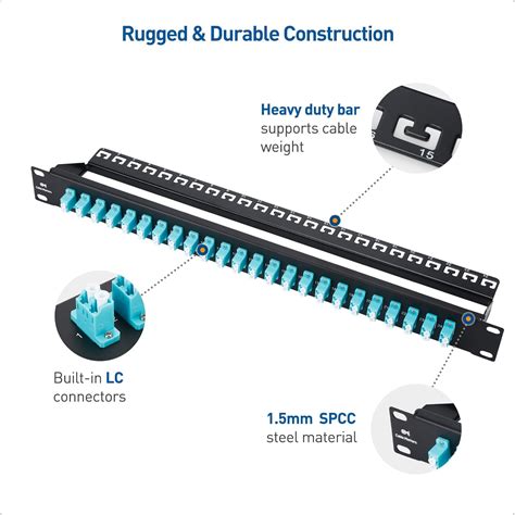 Buy Cable Matters 1U Fiber Patch Panel with 48 Fiber LC to LC OM3/OM4 ...