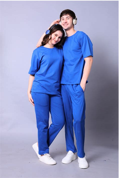 Royal Blue Couple Co-Ord Set With Joggers (Pack of 2) – Lazy Lush
