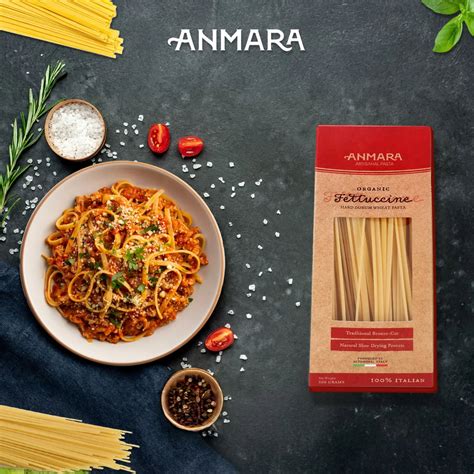Anmara Organic Fettuccine | Bronze-Cut Italian Pasta for Creamy Sauces ...