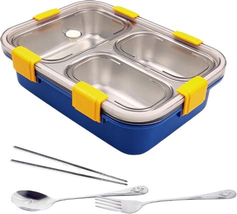 Buy PLUSPOINT Bento Lunch Box with 3 Compartments and Soup Bowl ...
