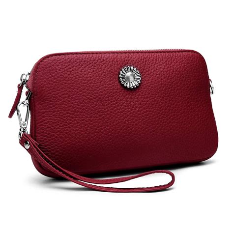 Buy YALUXE Leather Wristlets for Women Clutch Wallet Wrist Strap ...