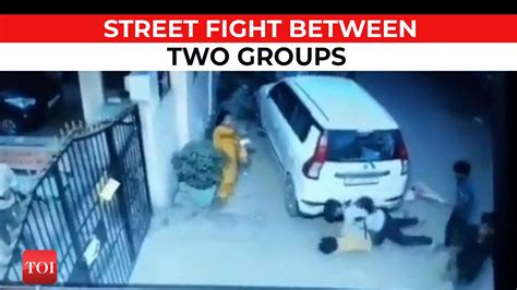 Video: Free-for-all fight breaks out between two groups in a posh ...