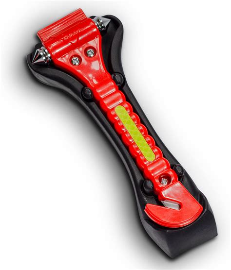 Komonee Car Safety Glass Hammer Emergency Window Break Escape and Seat Belt Cutter Tool Saving ...