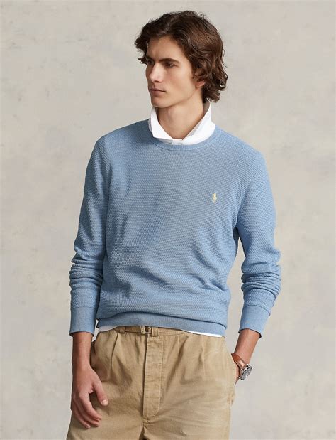 Ralph Lauren Golf Textured Cotton Sweater - Pulls col rond | Boozt.com