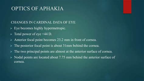 Aphakia and pseudophakia | PPTX