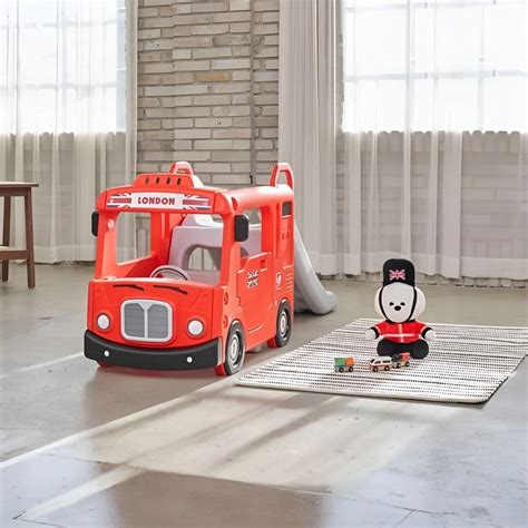 YAYA London Compact Bus Slide for Kids, Safe Indoor Slide