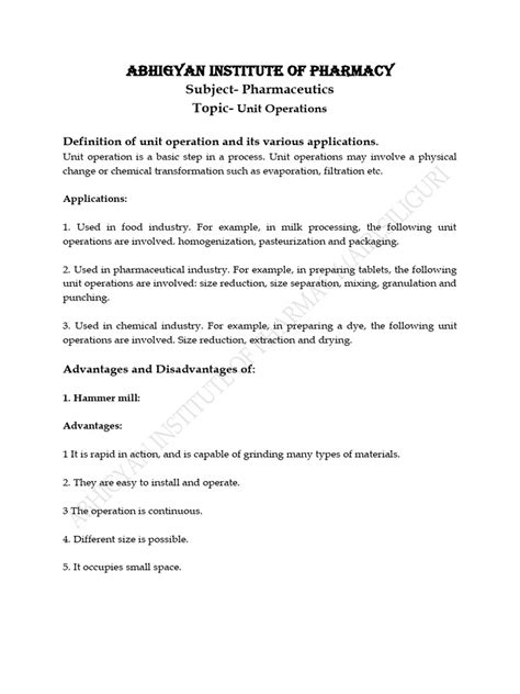 Image result for Basic Principles for Unit Operations