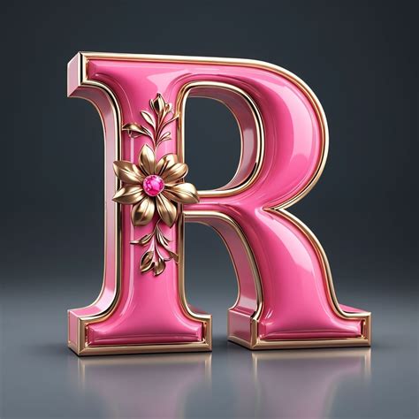Elegant Floral 'R' Monogram Design for Branding and Stationery Monogram - Playground