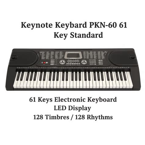 Keynote Keyboard PKN-60 61 Key Standard 12 Songs & 128 Rhythm Keyboards ...