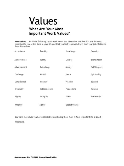 Image result for Work Values PDF