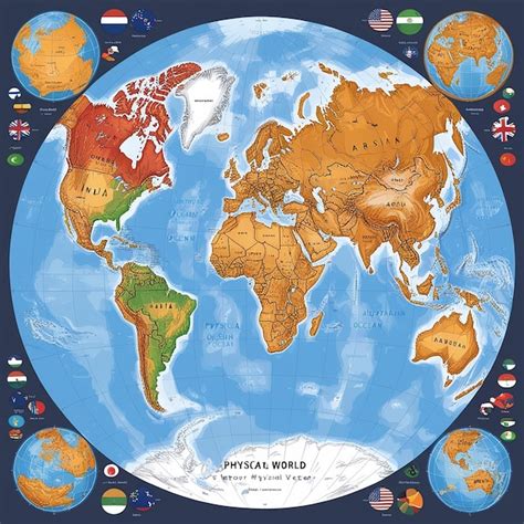 Detailed Physical World Map 的图像结果