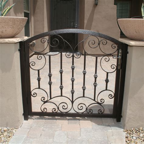 Athens Arched Gate - Wrought Iron Garden Gates