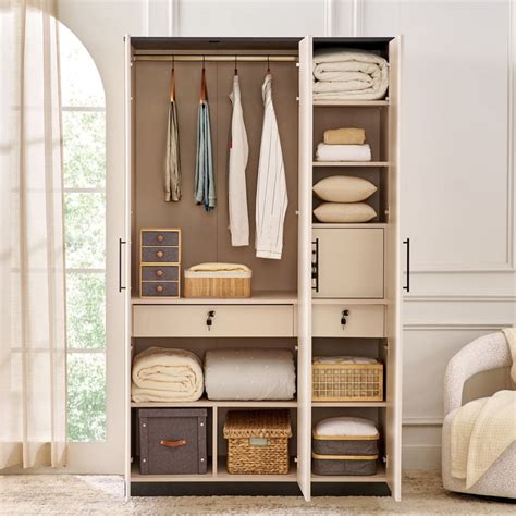 Buy Saga 3-Door Wardrobe with Mirror - Beige from Home Centre at just ...