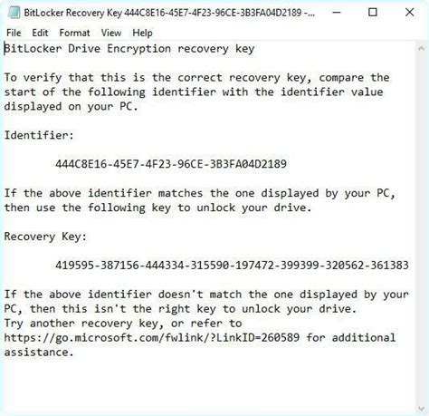Image result for Recovery BitLocker Key Step Image
