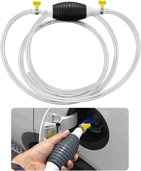 Buy Ajxn Gasoline Siphon Hose, Portable Manual Car F-uel Transfer Pump ...