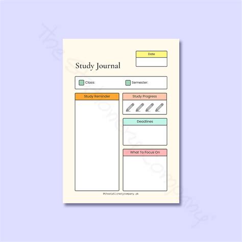 TSC Study Planner – thestationerycompany.pk