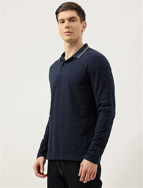 Buy Pure Cotton Striped Full Sleeve Polo Shirt at Marks & Spencer