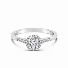 Engagement Rings Nwj by 9ct White Gold Halo Pave 0 43ct Ring With 0 25ct Engagement Rings Nwj