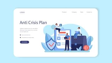 Anti crisis strategy web banner or landing page. business planning ...