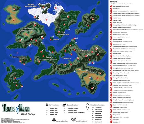 Trials of Mana/Seiken Densetsu 3 - Maps