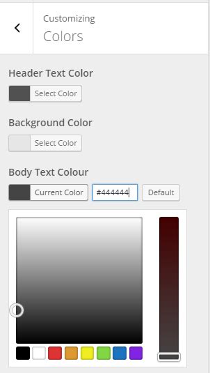 Image result for WordPress Theme Customizer Add Colors