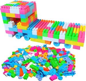 Pulsbery 200 Pieces Small Building Blocks with Wheel/Smart Activity ...