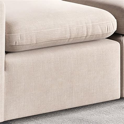 Buy Nolan Fabric 4-Seater Sofa with Cushions - Beige from Home Centre ...