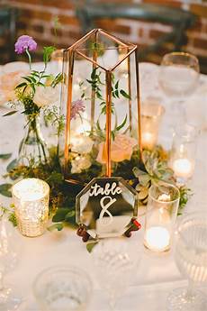 How To A Cheap Wedding by Gold Terrarium Centerpiece With Mirror Table Numbers How To A Cheap Wedding