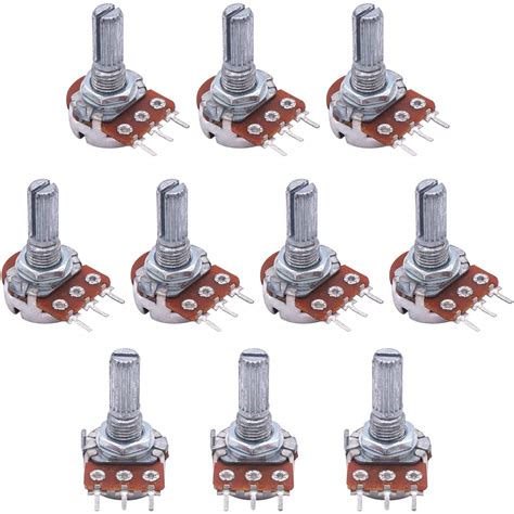 Taiss/10pcs 5K Ohm 3 Terminals Linear Taper Rotary Audio B Type ...