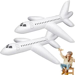 RoundFunny 2 Pcs 120 Inch White Large Inflatable Airplane Balloon ...