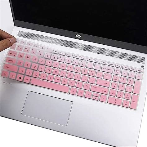 VNJ ACCESSORIES Keyboard Protector Silicone Skin Cover for HP 15 Thin ...
