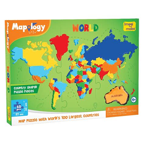 Imagimake: Mapology World- World Map and Its Countries- Learning Aid ...
