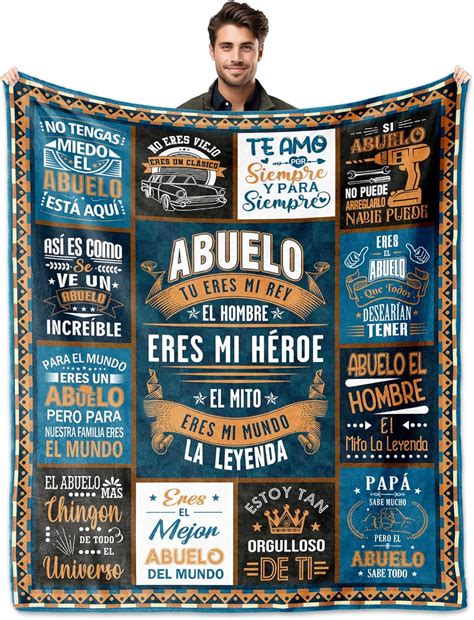 Regalo para Abuelito, Abuelo Regalos Blanket 60"X50", Grandpa Gifts in ...