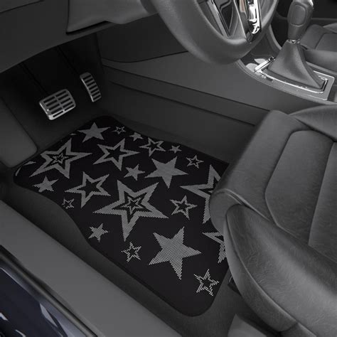 Silver Stars Car Floor Mats (2pcs), Star Pattern Floor Mats, Jdm Gift ...