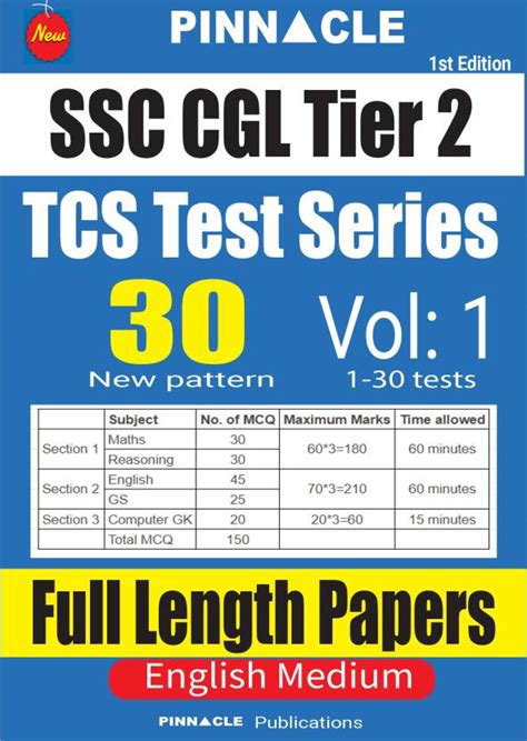 Ssc Cgl Tier 2 TCS Test Series 30 Full-Length Papers Vol 1 With ...
