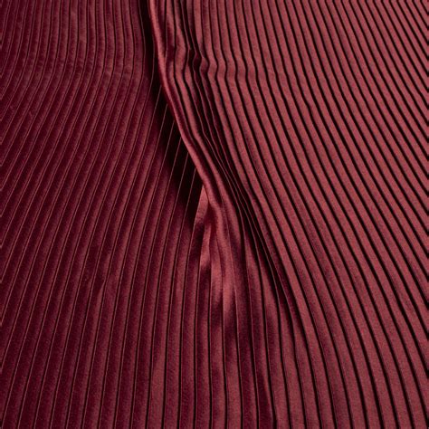 Maroon Plain Japan Satin Pleated Fabric – Fabcurate
