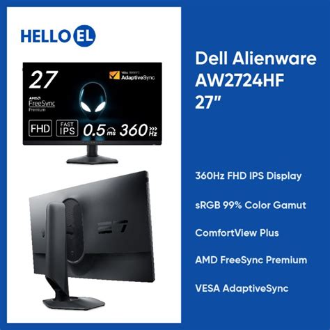 Image result for Alienware Aw2724hf 27 Port Type