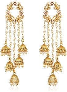 Gold Jhumka Earrings - Buy Gold Jhumka Earrings online at Best Prices ...