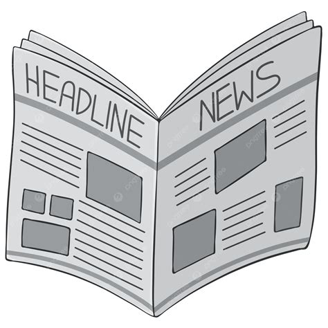 Open Newspaper Clipart Man Reading Newspaper Journal. News Article.