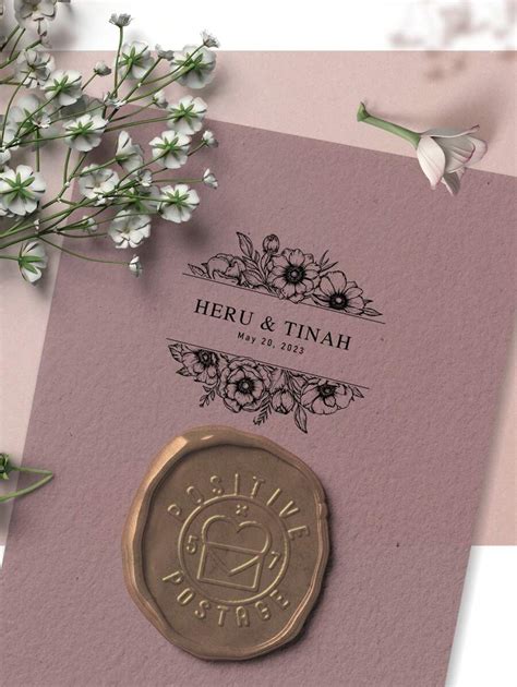 Custom Wedding Monogram Stamp, Save The Date Stamp, Custom Wedding ...