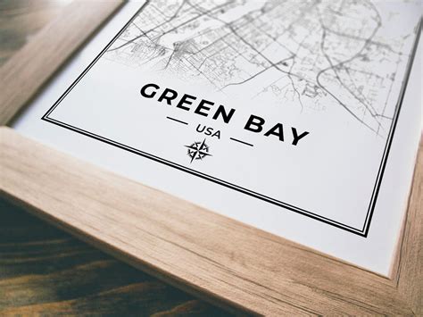 Green Bay Map Print Map of Green Bay Wisconsin USA Digital Download - Etsy