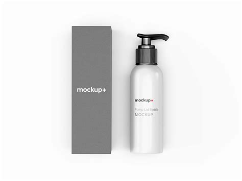 Free Pump Lid Bottle Packaging Mockup (PSD)
