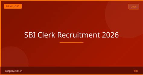 SBI Clerk Recruitment 2026 – Apply Online | Rozgar Adda