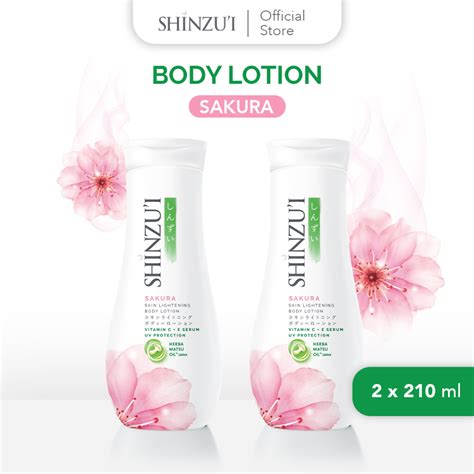 Jual Shinzui Skin Lightening Body Lotion Sakura 210ml isi 2pcs | Shopee ...